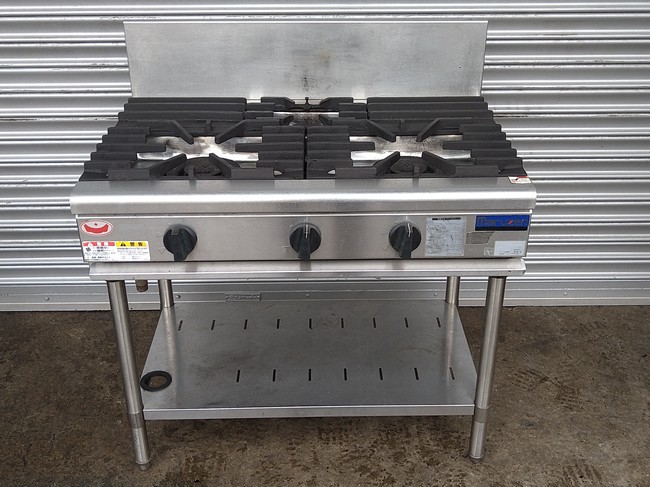 60％以上節約 三省堂実業ガステーブル NEWパワークックシリーズ 厨房機器 調理機器 RGT-0972D W900 D750 H800 mm 